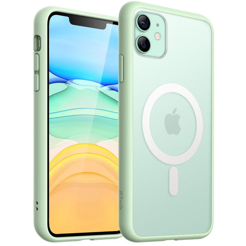 JETech Magnetic Case for iPhone 11 6.1-Inch Compatible with MagSafe, Translucent Matte Back Slim Shockproof Phone Cover (Green) JETech Magnetic Case for iPhone 11 6.1-Inch Compatible with MagSafe, Translucent Matte Back Slim Shockproof Phone Cover (Green)