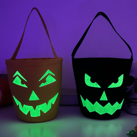 Vitalili 2pcs Glowing Halloween Basket Pumpkin Halloween Bucket Multipurpose Pumpkin Bucket Trick or Treat Bucket Halloween Candy Bags for Kids, Kids Gifts Bags Vitalili 2pcs Glowing Halloween Basket Pumpkin Halloween Bucket Multipurpose Pumpkin Bucket Trick or Treat Bucket Halloween Candy Bags for Kids, Kids Gifts Bags