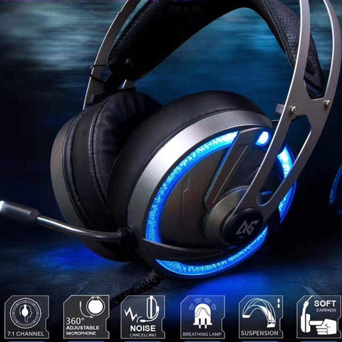 Channel 7.1 USB 7 Color RGB LED Flashing Gaming Headset Channel 7.1 USB 7 Color RGB LED Flashing Gaming Headset