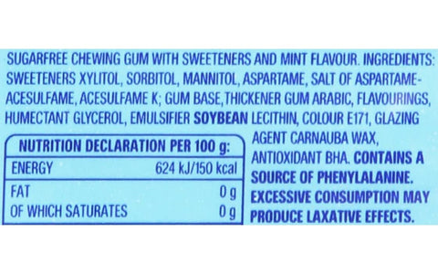 Wrigleys Extra Peppermint Chewing Gum Sugar Free Multipack, 84 Grams
