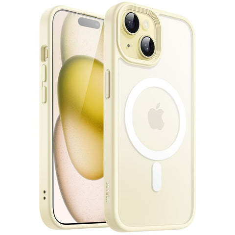 JETech Magnetic Case for iPhone 15 6.1-Inch Compatible with MagSafe, Translucent Matte Back Slim Shockproof Phone Cover (Yellow) JETech Magnetic Case for iPhone 15 6.1-Inch Compatible with MagSafe, Translucent Matte Back Slim Shockproof Phone Cover (Yellow)