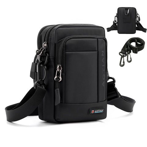 BAGZY Mens Pouch Bag,Side Bag Small Mens Shoulder Bag, Side Bag Outdoor Sports Hiking Waist Pack Crossbody Tactical Cellphone Pouch Belt Bum Bag Drop Bag Messenger Sling Bag Travel Bag, Black BAGZY Mens Pouch Bag,Side Bag Small Mens Shoulder Bag, Side Bag Outdoor Sports Hiking Waist Pack Crossbody Tactical Cellphone Pouch Belt Bum Bag Drop Bag Messenger Sling Bag Travel Bag, Black