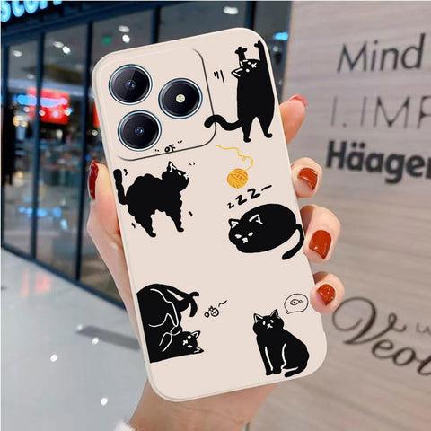 Cute Case Compatible with Realme C63/Realme C61 - Comfortable White Soft TPU with Cartoon Animal Cute Case Compatible with Realme C63/Realme C61 - Comfortable White Soft TPU with Cartoon Animal