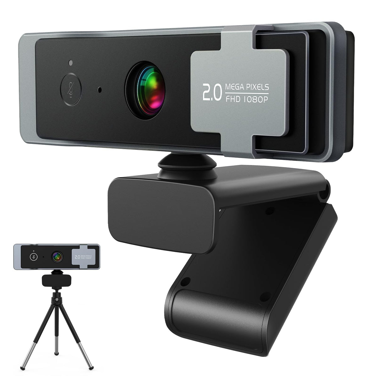 Paobas C920 1080P Webcam with Privacy Cover and Tripod Stand - 90ÃƒÆ’Ã¢â‚¬Å¡Ãƒâ€šÃ‚Â° View USB Computer Camera with 2 Noise Reduction Mics - Plug & Play for Laptop and Desktop