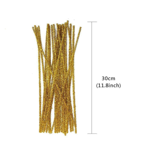 100pcs Pipe Cleaners Chenille Stems for DIY Art Supplies Craft Projects 6mmx30cm Christmas Pipe Cleaners Decoration, Glitter Yellow 100pcs Pipe Cleaners Chenille Stems for DIY Art Supplies Craft Projects 6mmx30cm Christmas Pipe Cleaners Decoration, Glitter Yellow