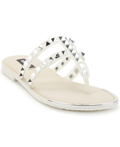 DKNY Women's Slip on Thong Sandal Flip-Flop, Ivory, 9.5 DKNY Women's Slip on Thong Sandal Flip-Flop, Ivory, 9.5