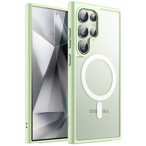 JETech Magnetic Case for Samsung Galaxy S24 Ultra 5G, Compatible with MagSafe, Translucent Matte Back Shockproof Phone Cover (Titanium Green) JETech Magnetic Case for Samsung Galaxy S24 Ultra 5G, Compatible with MagSafe, Translucent Matte Back Shockproof Phone Cover (Titanium Green)