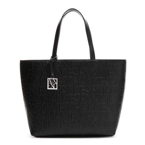 A|X ARMANI EXCHANGE womens Medium Logo All Over Debossed Shopping Shoulder Bag, Neroblack, One Size US A|X ARMANI EXCHANGE womens Medium Logo All Over Debossed Shopping Shoulder Bag, Neroblack, One Size US