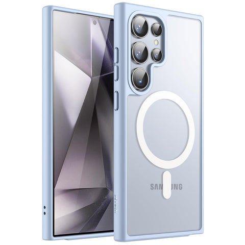 JETech Magnetic Case for Samsung Galaxy S24 Ultra 5G, Compatible with MagSafe, Translucent Matte Back Shockproof Phone Cover (Titanium Blue) JETech Magnetic Case for Samsung Galaxy S24 Ultra 5G, Compatible with MagSafe, Translucent Matte Back Shockproof Phone Cover (Titanium Blue)