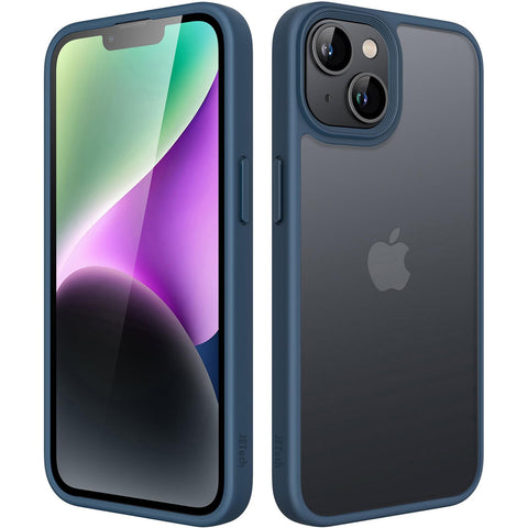 JETech Matte Case for iPhone 14 Plus 6.7-Inch, Shockproof Military Grade Drop Protection, Frosted Translucent Back Phone Cover, Anti-Fingerprint (Storm Blue) JETech Matte Case for iPhone 14 Plus 6.7-Inch, Shockproof Military Grade Drop Protection, Frosted Translucent Back Phone Cover, Anti-Fingerprint (Storm Blue)