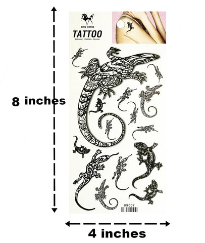Chameleon Lizard Gecko Temporary Tattoos Fake for Women Men Makeup Hands Arm Leg Chest Shoulder Neck Fashion Removable Sticker Decal Festival Body Paint (Pack 2 PCS.) Chameleon Lizard Gecko Temporary Tattoos Fake for Women Men Makeup Hands Arm Leg Chest Shoulder Neck Fashion Removable Sticker Decal Festival Body Paint (Pack 2 PCS.)