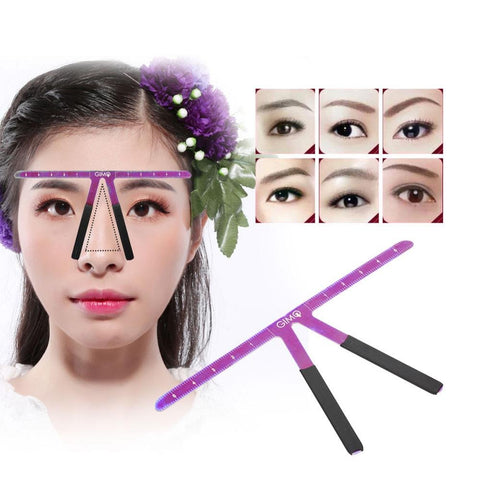 Sonew Tattoo Eyebrow Ruler Makeup Symmetrical Caliper Three-Point Positioning Grooming Shaper Reusable Measure Tool() Sonew Tattoo Eyebrow Ruler Makeup Symmetrical Caliper Three-Point Positioning Grooming Shaper Reusable Measure Tool()