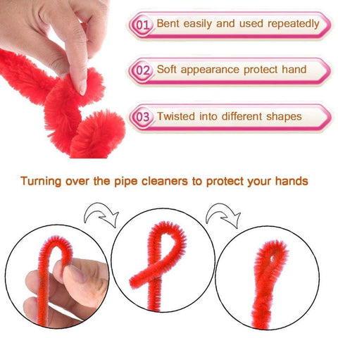 200pcs Pipe Cleaners Art Crafts Chenille Stems 6mmx30cm for Christmas DIY Art Craft Projects Decoration Supplies 200pcs Pipe Cleaners Art Crafts Chenille Stems 6mmx30cm for Christmas DIY Art Craft Projects Decoration Supplies