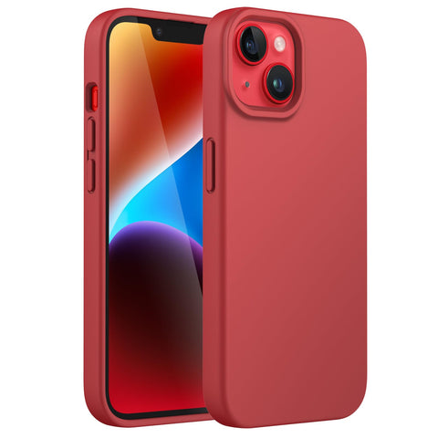 JETech Silicone Case for iPhone 14 Plus 6.7-Inch, Silky-Soft Touch Full-Body Protective Phone Case, Shockproof Cover with Microfiber Lining (Red) JETech Silicone Case for iPhone 14 Plus 6.7-Inch, Silky-Soft Touch Full-Body Protective Phone Case, Shockproof Cover with Microfiber Lining (Red)