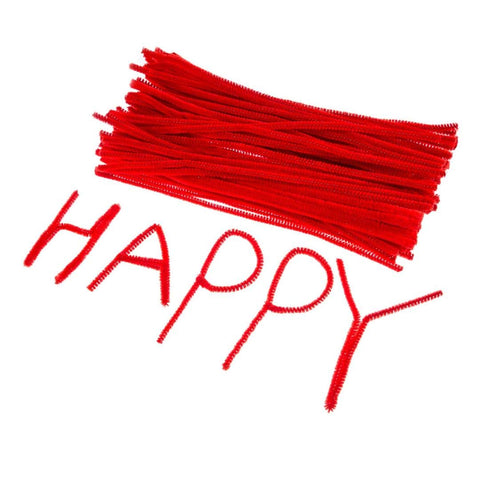 100pcs Pipe Cleaners Chenille Stems for DIY Art Supplies Craft Projects 6mmx30cm Christmas Pipe Cleaners Decoration, Red 100pcs Pipe Cleaners Chenille Stems for DIY Art Supplies Craft Projects 6mmx30cm Christmas Pipe Cleaners Decoration, Red