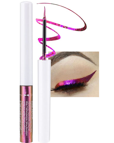 Chameleon Glitter Eyeliner Liquid, Pink Purple Metallic Satin High-Pigmented Color Multi-Reflective Finish Glitter Eye Liner Eyeshadow Pen,Smudge-proof,Longwear,Ultra-Fine Tip Eyeliner,for Eye Makeup-06 Chameleon Glitter Eyeliner Liquid, Pink Purple Metallic Satin High-Pigmented Color Multi-Reflective Finish Glitter Eye Liner Eyeshadow Pen,Smudge-proof,Longwear,Ultra-Fine Tip Eyeliner,for Eye Makeup-06