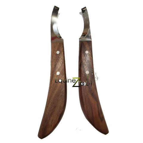 Equinez Tools Farrier Hoof Knives Set of Left and Right Handed Razor Edge Sharped Stainless Steel Equinez Tools Farrier Hoof Knives Set of Left and Right Handed Razor Edge Sharped Stainless Steel