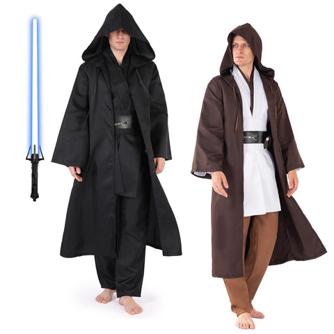 Hqroidd Men's Knight Costume Master Robe Role Play Cloak Outfits Tunic Hooded Cape Full Sets Halloween, Brown, X-Large Hqroidd Men's Knight Costume Master Robe Role Play Cloak Outfits Tunic Hooded Cape Full Sets Halloween, Brown, X-Large