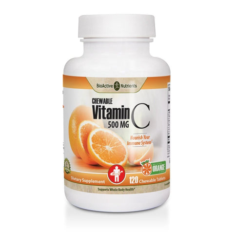 BIOACTIVE NUTRIENTS Vitamin C Chewable Tablets (Orange Flavor) - 500mg Vitamins - Dietary Supplements for Immunity, Plus Antioxidant Support - Made in USA - Gluten-Free, Yeast-Free, Vegan - BIOACTIVE NUTRIENTS Vitamin C Chewable Tablets (Orange Flavor) - 500mg Vitamins - Dietary Supplements for Immunity, Plus Antioxidant Support - Made in USA - Gluten-Free, Yeast-Free, Vegan -