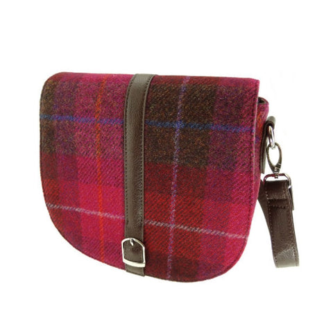 Glen Appin 'Beauly' Harris Tweed Shoulder Bag Adjustable & Removable Strap LB1000 Beauly (Colour 52 Deep Pink) Glen Appin 'Beauly' Harris Tweed Shoulder Bag Adjustable & Removable Strap LB1000 Beauly (Colour 52 Deep Pink)
