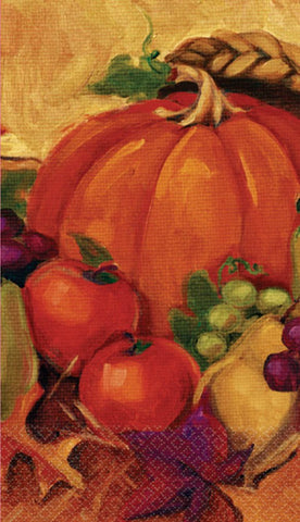 Harvest Still Life Thanksgiving Party Guest Paper Towels Tableware, 4" x 7" Pack of 16 Harvest Still Life Thanksgiving Party Guest Paper Towels Tableware, 4" x 7" Pack of 16