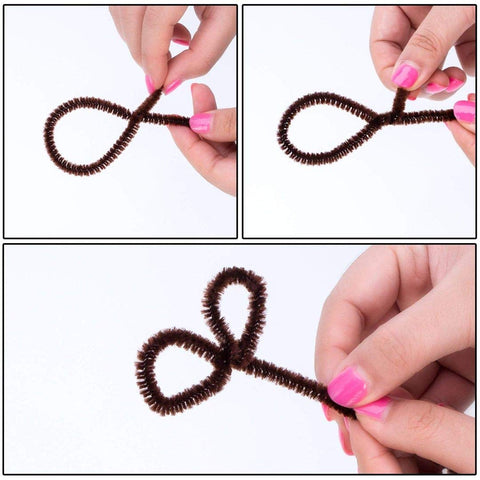 100pcs Pipe Cleaners Chenille Stems for DIY Art Supplies Craft Projects 6mmx30cm Christmas Pipe Cleaners Decoration, Brown 100pcs Pipe Cleaners Chenille Stems for DIY Art Supplies Craft Projects 6mmx30cm Christmas Pipe Cleaners Decoration, Brown