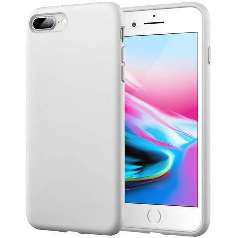 JETech Silicone Case for iPhone 7 Plus, iPhone 8 Plus, 5.5 Inch, Silky-Soft Touch Full-Body Protective Case, Shockproof Cover with Microfiber Lining (Light Grey) JETech Silicone Case for iPhone 7 Plus, iPhone 8 Plus, 5.5 Inch, Silky-Soft Touch Full-Body Protective Case, Shockproof Cover with Microfiber Lining (Light Grey)