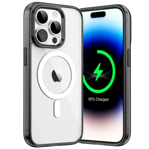 JETech Magnetic Case for iPhone 14 Pro Max 6.7-Inch Compatible with MagSafe Wireless Charging, Shockproof Phone Bumper Cover, Anti-Scratch Clear Back (Black) JETech Magnetic Case for iPhone 14 Pro Max 6.7-Inch Compatible with MagSafe Wireless Charging, Shockproof Phone Bumper Cover, Anti-Scratch Clear Back (Black)
