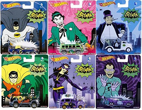 Hot Wheels Pop Culture Batman Classic TV Series 6 car set Hot Wheels Pop Culture Batman Classic TV Series 6 car set