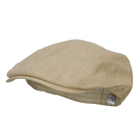 e4Hats.com Men's Linen Summer Ivy Cap - Khaki M-L e4Hats.com Men's Linen Summer Ivy Cap - Khaki M-L