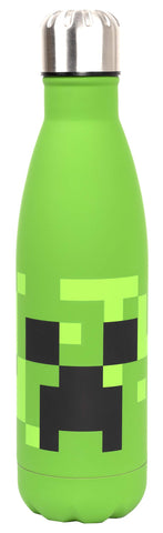 Minecraft - Water Bottle - Stainless Steel Water Bottle - Water Bottle with Green Creeper Design - Kids Water Bottles, Reusable Water Bottle - 750 ml Merchandise Minecraft - Water Bottle - Stainless Steel Water Bottle - Water Bottle with Green Creeper Design - Kids Water Bottles, Reusable Water Bottle - 750 ml Merchandise