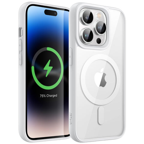JETech Magnetic Case for iPhone 14 Pro Max 6.7-Inch Compatible with MagSafe, Shockproof Phone Bumper Cover, Solid Color Matte TPU Frame, Anti-Scratch Clear Back (Silver) JETech Magnetic Case for iPhone 14 Pro Max 6.7-Inch Compatible with MagSafe, Shockproof Phone Bumper Cover, Solid Color Matte TPU Frame, Anti-Scratch Clear Back (Silver)