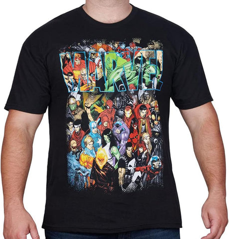 Marvel Team-Ups Men's Team Ups Group Shot T-Shirt, Black, Small Marvel Team-Ups Men's Team Ups Group Shot T-Shirt, Black, Small