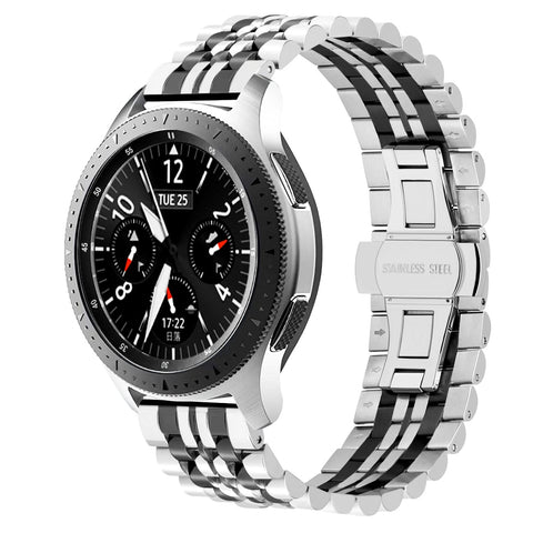 Kai Tian Watch Strap Compatible for Galaxy Watch 46mm Samsung Gear S3 Frontier Classic Silver Black Kai Tian Watch Strap Compatible for Galaxy Watch 46mm Samsung Gear S3 Frontier Classic Silver Black