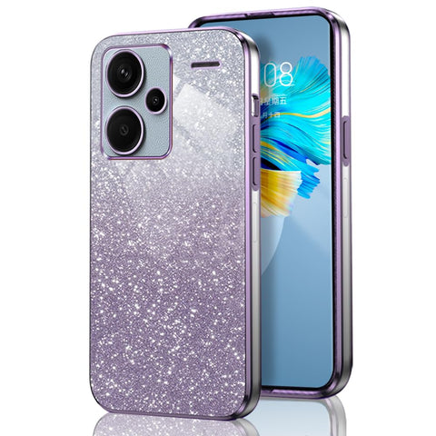 GOGME Glitter Case for Xiaomi Redmi Note 13 Pro+ Plus 5G, Slim Soft TPU Electroplating Frame Glitter/Transparent Shockproof Anti-Scratch Cover. Purple GOGME Glitter Case for Xiaomi Redmi Note 13 Pro+ Plus 5G, Slim Soft TPU Electroplating Frame Glitter/Transparent Shockproof Anti-Scratch Cover. Purple
