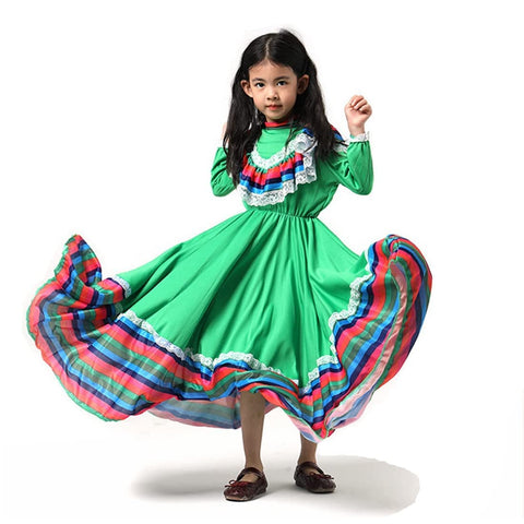 Girls Mexican Dress Folklorico Traditional Dresses Holiday Toddler Dance Skirt Kids Halloween Carnival Birthday Gowns Girls Mexican Dress Folklorico Traditional Dresses Holiday Toddler Dance Skirt Kids Halloween Carnival Birthday Gowns