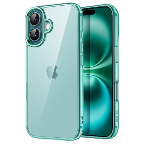 JETech Case for iPhone 16 6.1-Inch, Non-Yellowing Shockproof Phone Bumper Cover, Anti-Scratch Clear Back (Teal) JETech Case for iPhone 16 6.1-Inch, Non-Yellowing Shockproof Phone Bumper Cover, Anti-Scratch Clear Back (Teal)