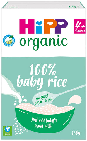 HiPP Organic 100% Baby Rice 4+ Months 160g (Pack of 4) HiPP Organic 100% Baby Rice 4+ Months 160g (Pack of 4)