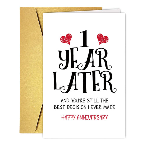RUALOVE Happy 1st Anniversary Wedding Gifts for Him Her, First Anniversary Cards for Wife & Husband, One Year, 1rd, 1 Year Anniversary Romantic Gifts for Girlfriend & Boyfriend RUALOVE Happy 1st Anniversary Wedding Gifts for Him Her, First Anniversary Cards for Wife & Husband, One Year, 1rd, 1 Year Anniversary Romantic Gifts for Girlfriend & Boyfriend