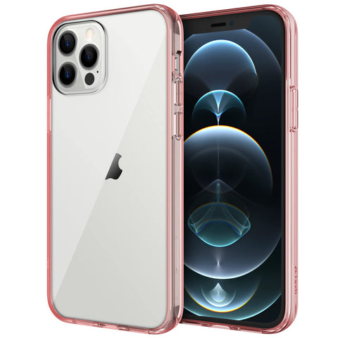 JETech Case for iPhone 12/12 Pro 6.1-Inch, Shock-Absorption Bumper Phone Cover, Anti-Scratch Clear Back (Rose Gold) JETech Case for iPhone 12/12 Pro 6.1-Inch, Shock-Absorption Bumper Phone Cover, Anti-Scratch Clear Back (Rose Gold)