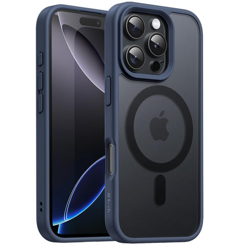 JETech Magnetic Case for iPhone 16 Pro 6.3-Inch Compatible with MagSafe, Translucent Matte Back Slim Shockproof Phone Cover (Storm Blue) JETech Magnetic Case for iPhone 16 Pro 6.3-Inch Compatible with MagSafe, Translucent Matte Back Slim Shockproof Phone Cover (Storm Blue)