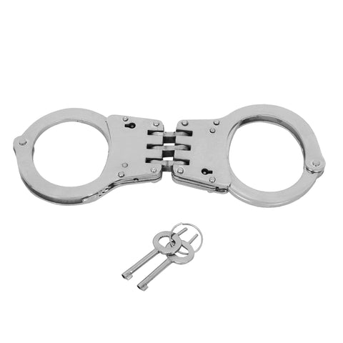 Vintageware Carbon Steel Handcuff Hathkadi with 2 Keys for Police, Theatre, Role Play, Movie, Drama Or Stage Performance (US Police, Design 2) Adjustable