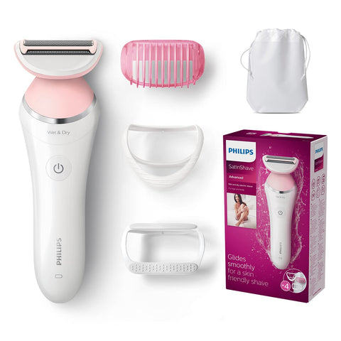 Philips SatinShave Advanced Wet and Dry Rechargeable Lady Shaver, Cordless Electric Razor with Bikini Attachment and Efficiency Caps, BRL140/00 Philips SatinShave Advanced Wet and Dry Rechargeable Lady Shaver, Cordless Electric Razor with Bikini Attachment and Efficiency Caps, BRL140/00