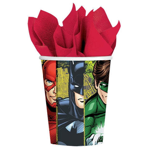 Justice League Cups, 9 oz., Party Favor Justice League Cups, 9 oz., Party Favor