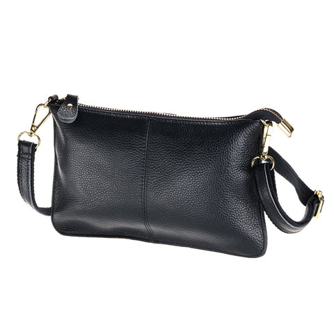 SEALINF Women's Cowhide Leather Clutch Handbag Small Shoulder Bag Purse (black) SEALINF Women's Cowhide Leather Clutch Handbag Small Shoulder Bag Purse (black)