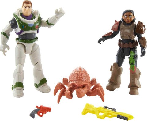 Mattel Disney and Pixar Lightyear Toy Figures and Accessories, 5-in Scale Izzy & Buzz Figures, Oversized Bug & Blasters Mattel Disney and Pixar Lightyear Toy Figures and Accessories, 5-in Scale Izzy & Buzz Figures, Oversized Bug & Blasters