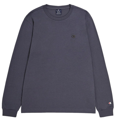 Champion Men's Long Sleeve Embroidered C-Logo Classic Fit Jersey T-Shirt, Darkgrey, S Champion Men's Long Sleeve Embroidered C-Logo Classic Fit Jersey T-Shirt, Darkgrey, S