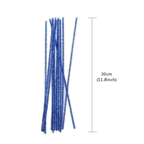 100pcs Pipe Cleaners Chenille Stems for DIY Art Supplies Craft Projects 6mmx30cm Christmas Pipe Cleaners Decoration, Glitter Blue 100pcs Pipe Cleaners Chenille Stems for DIY Art Supplies Craft Projects 6mmx30cm Christmas Pipe Cleaners Decoration, Glitter Blue