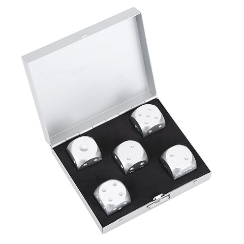 5pcs Table Game Dice, Aluminium Alloy Table Game Poker Games Dices Set with Storage Box for Table Games Poker Monopoly(Silver- Box) 5pcs Table Game Dice, Aluminium Alloy Table Game Poker Games Dices Set with Storage Box for Table Games Poker Monopoly(Silver- Box)
