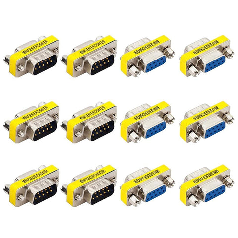 GTIWUNG Slimline Serial DB9 Gender Changer, DB9 Null Modem Female to Female Male to Male Slimline Data Transfer Serial Port Adapter 12 Pack GTIWUNG Slimline Serial DB9 Gender Changer, DB9 Null Modem Female to Female Male to Male Slimline Data Transfer Serial Port Adapter 12 Pack